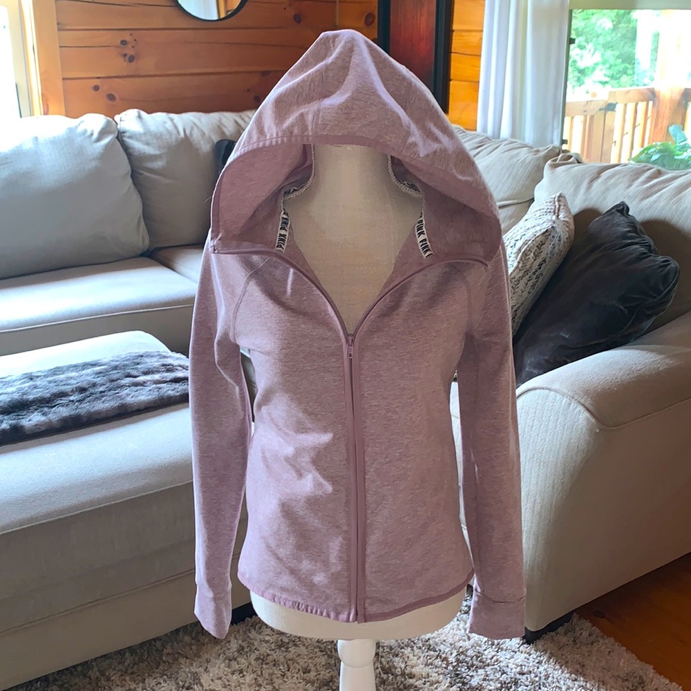 EUC PINK lightweight zip up hoodie